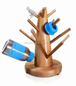 Bamboo Baby Bottle Drying Rack Sustainable Versatile