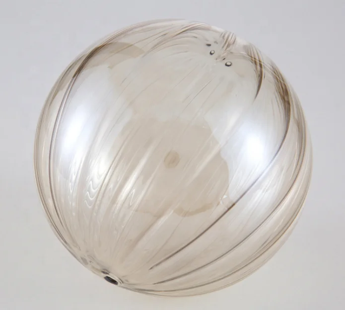 Handmade Borosilicate Stripe Glass Bubble Lamp Shades with 2 Holes