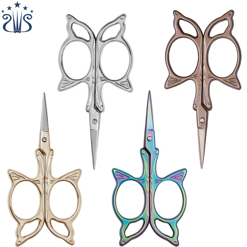 
 Красивые Позолоченные винтажные Мини-Ножницы для вышивки типа бабочки  