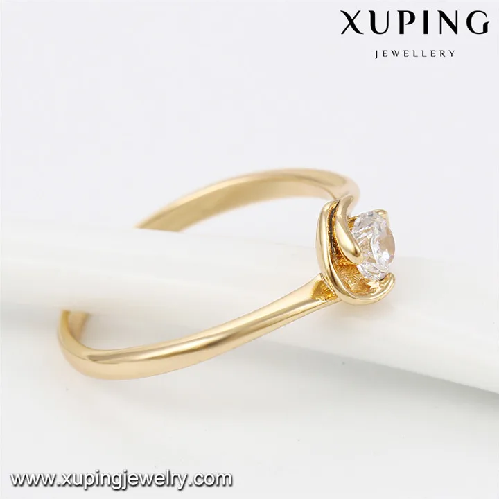 13961 Xuping 1 Gram Gold Rings Design for Women with Price, Latest Gold Plated Wedding Rings for Women