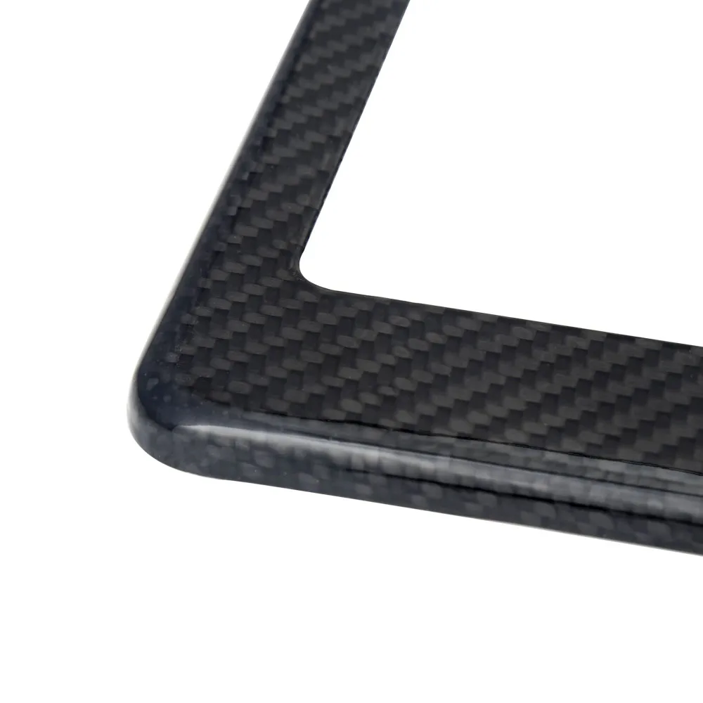 2x telaio surround porta targa idrografico in fibra di carbonio EU IT I nero