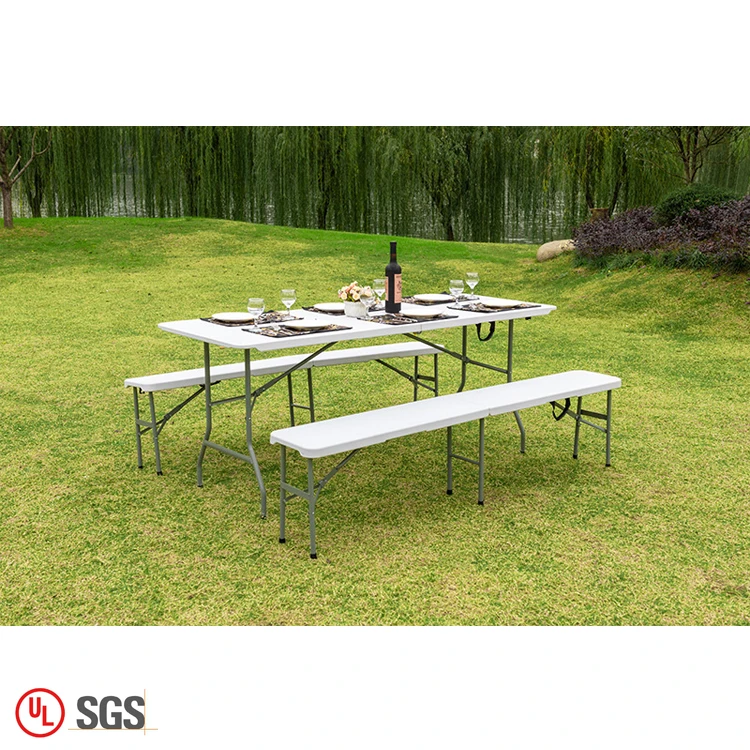 ZL-Z180-4 Waterproof White Portable Plastic Folding Table
