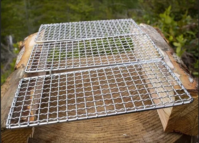 Eco Friendly camping grill portable outdoor camping barbecue titanium grill