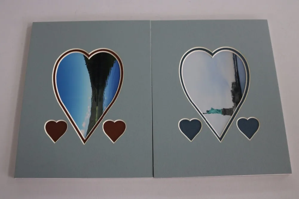 Wholesale custom pre-cut heart matboard details