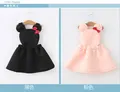 2016 spring children s clothing air layer bow strap dress strap dress girls cartoon