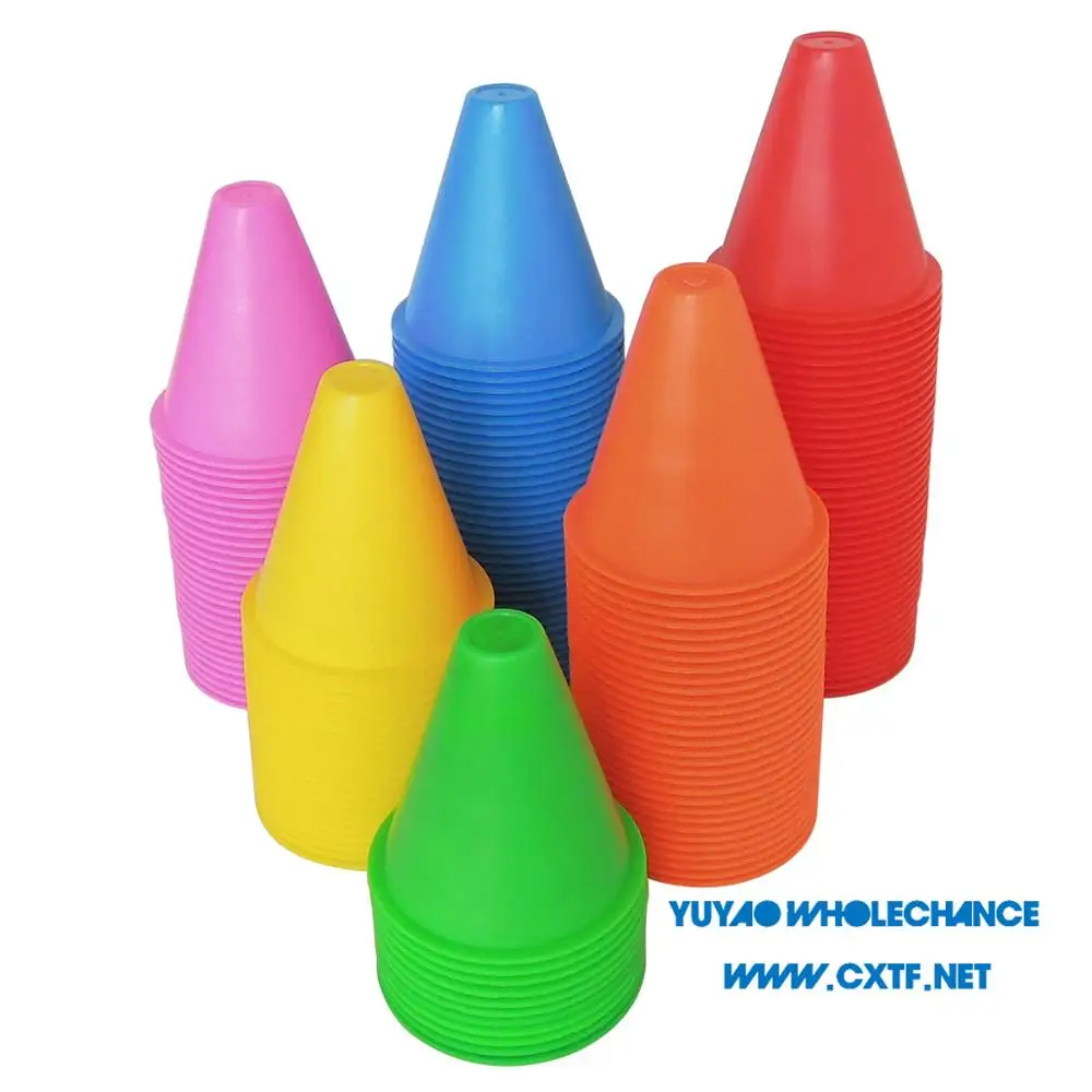 3 Inch Roller Skating Cone Marker Slalom Poles Gold Supplier