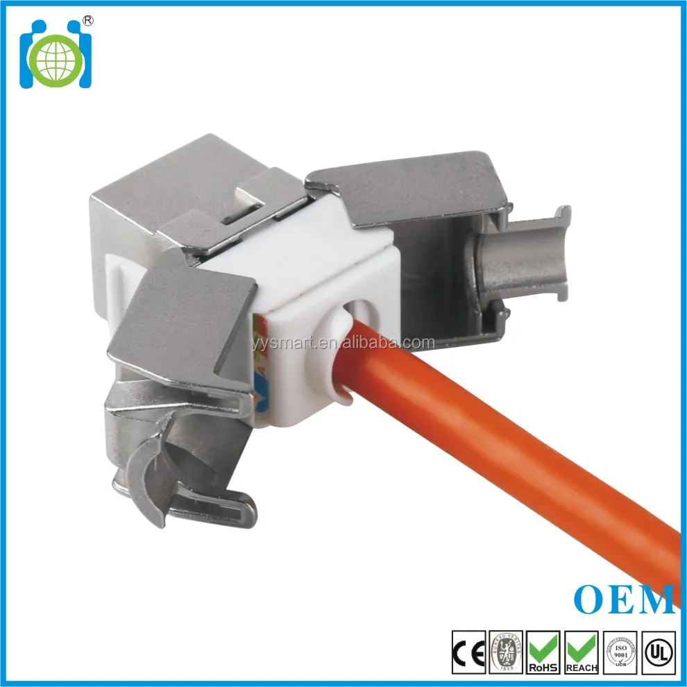 
Гнездо Keystone Jack RJ45 CAT6a FTP без инструментов 