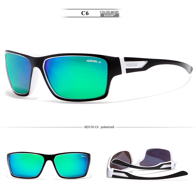 kdeam оптовая продажа италия дизайн квадратные модные солнцезащитные очки  мужские поляризованные uv400 пластиковые солнцезащитные очки на заказ