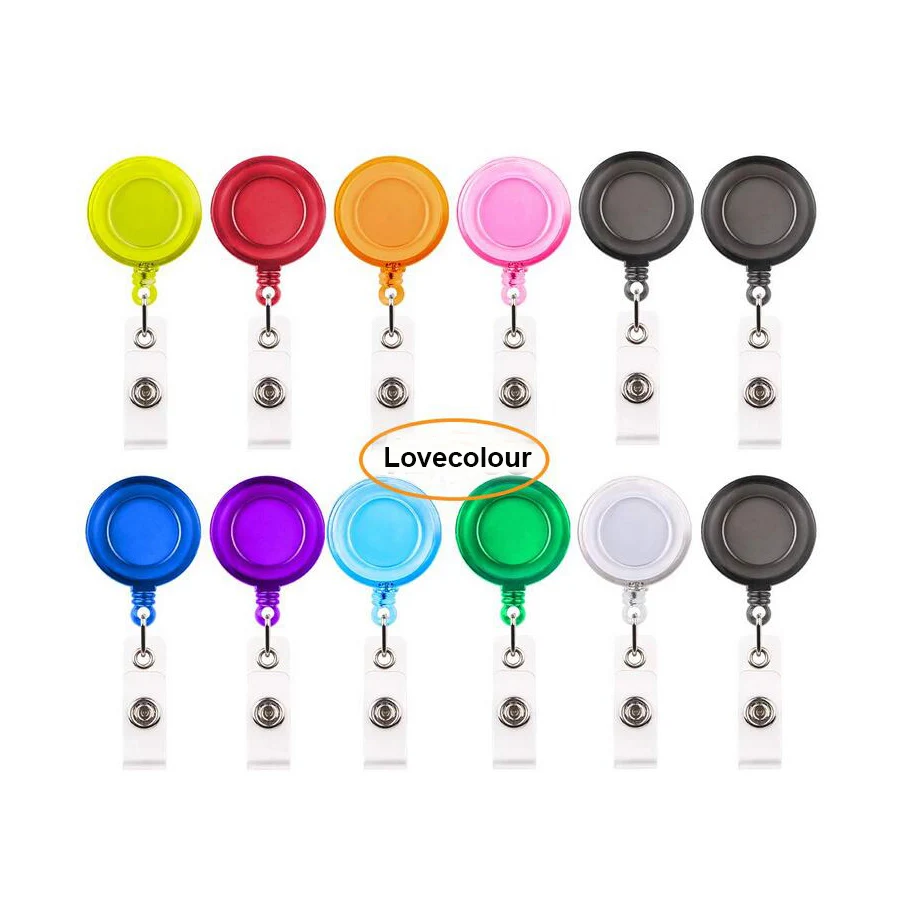 Custom Decorative Retractable Id Card Working Badge Holder Colorful