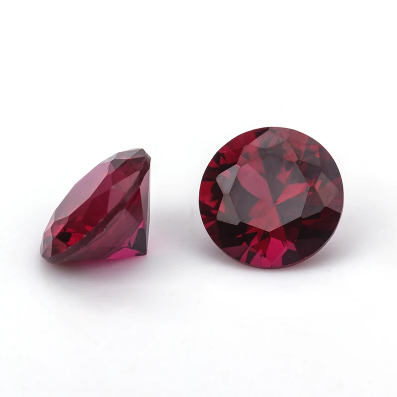 AAA Starsgem 8# Ruby Synthetic Round Shape Corundum 4.0mm Loose Gemstone