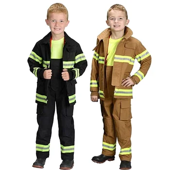 Fire Fighter Suit Fireman Costume Cosplay Costumes For Kids Halloween Party