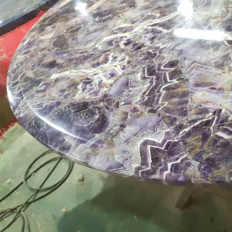 Amethyst Marble Dining Table Set for Counter Top Wall and Flooring Marble Table