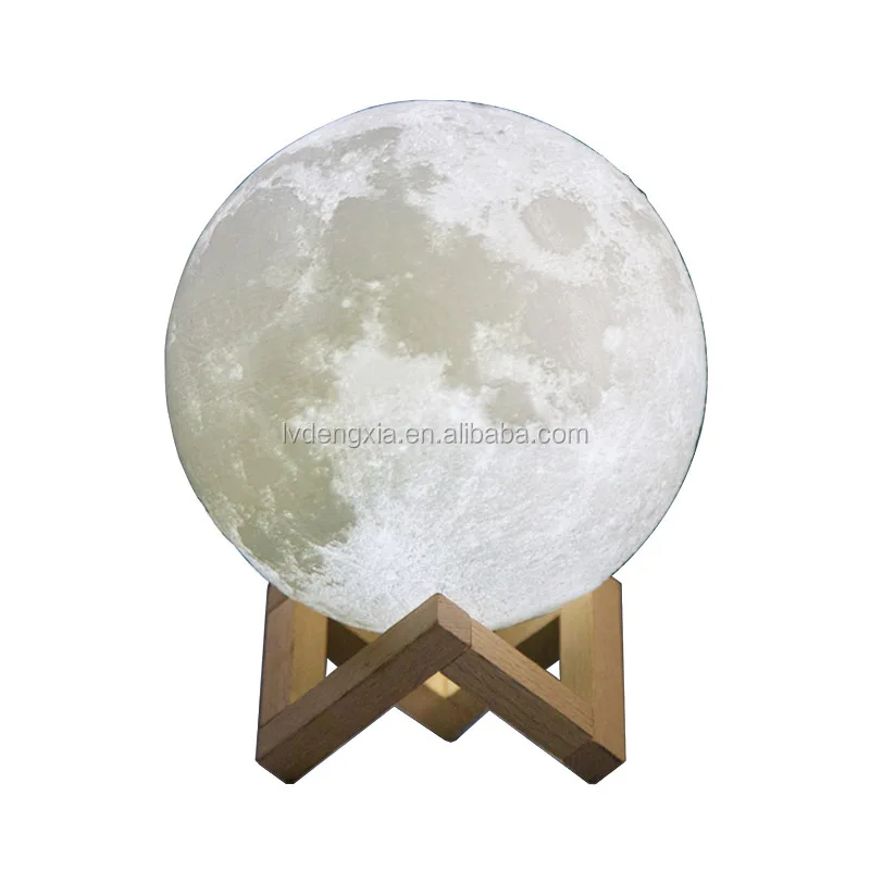 Lampada Luna 3D Abcsea - Luce Notturna LED, 7 Colori, Ricaricabile, Con Telecomando - Foto 3