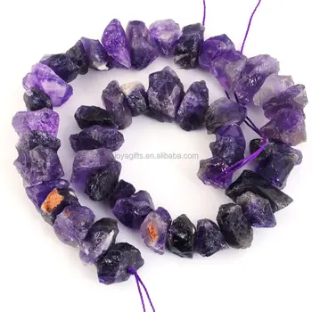 Natural Real 10~15MM Amethyst Raw Untreated Rough Stone Purple Crystal Gem Stone Nugget Diy Jewelry Beads Wholesale