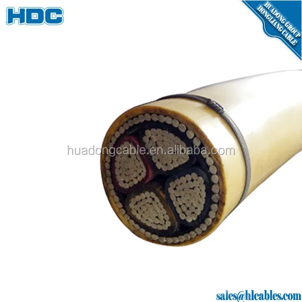 AL PVC Insulation PVC Sheath 4x150mm2 Aluminium Power Cable