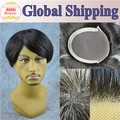 100 Indian Mens Toupee Hair Piece Remy Replacement 6 Straight Hair