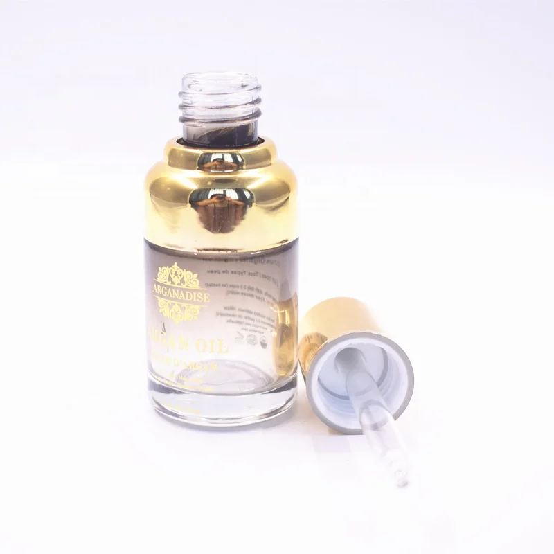 Fancy Gradient Black 20ml 30ml Pump Dropper Bottle Glass for Natural Essential Oil With Logo Gold Hot Stamp