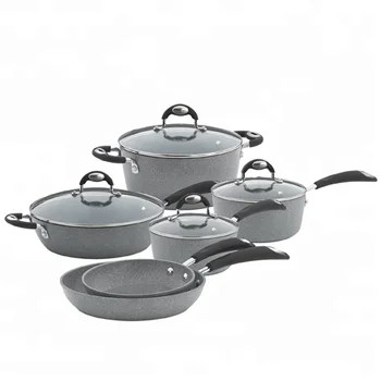 10 Pieces aluminum forged cookware set with ceramic coating