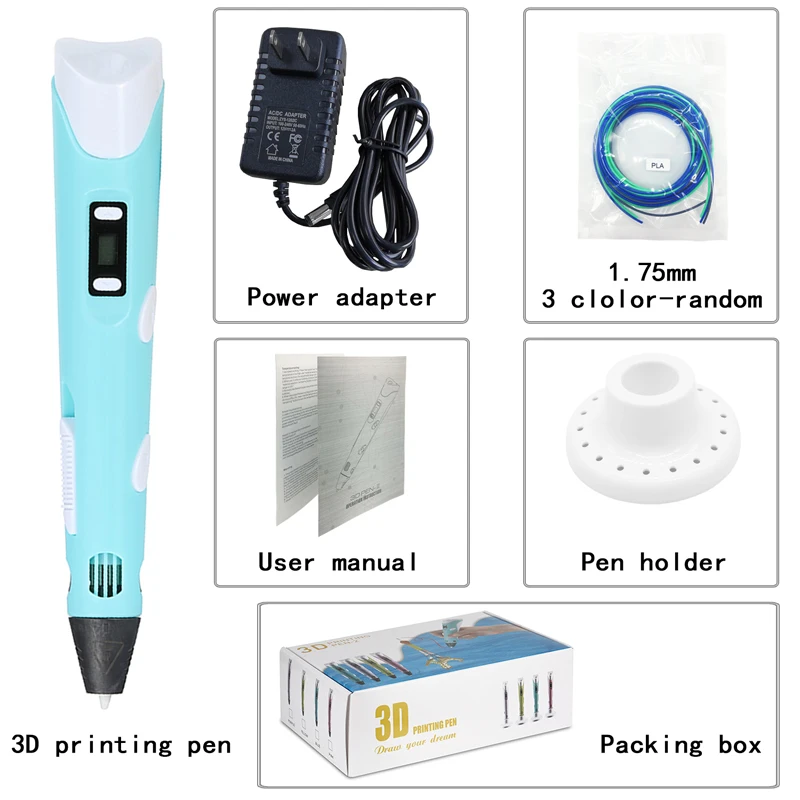 
Новинка, Печатающая 3d-ручка 5 В, 2 А, пластиковая 3d-ручка с мотором v2 от Hugesmoke 