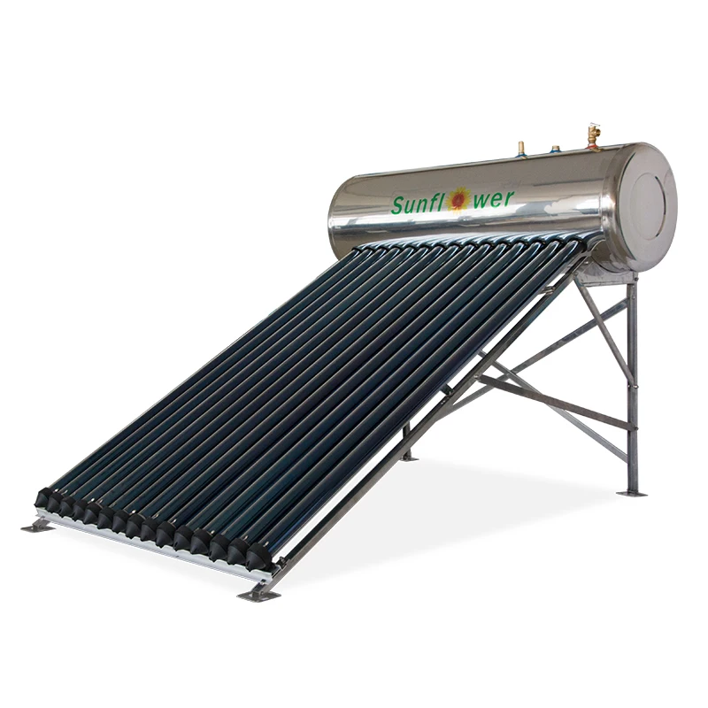 SFH150H 150L 12-tube Integrated High Pressure Solar Water Heater Stainless  Steel with Heat Pipe CE ISO for Domestic Hot Water