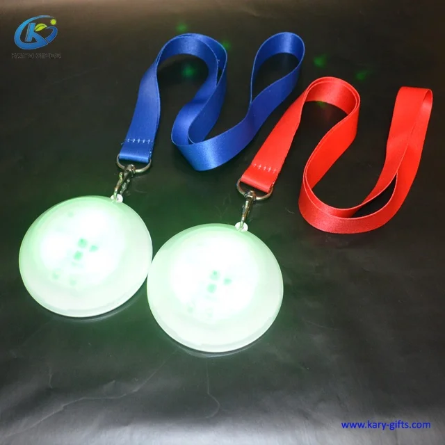 LED Glowing Flashing Necklace Timer Management Pendant Light Led Necklace