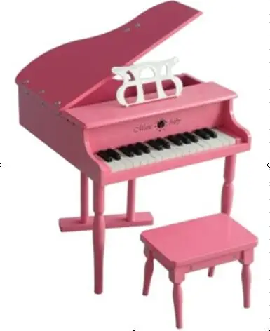 JALOKEE Piano Miniature 25 Touches – Bois MDF, 2 Octaves, Volume Réglable, Recueil De Chansons Inclus – Pour Enfants Dès 3 Ans, Couleur Noyer