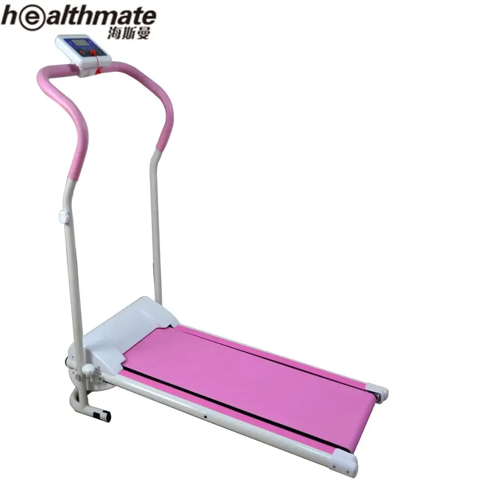 Pink Treadmill Fitness Run Machine in Duotone Style on a blue