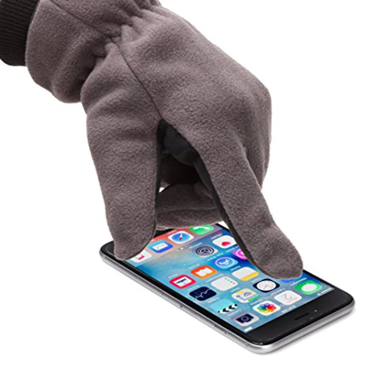 Оптовая продажа мягкие и теплые флисовые перчатки для сенсорных экранов шерстяные