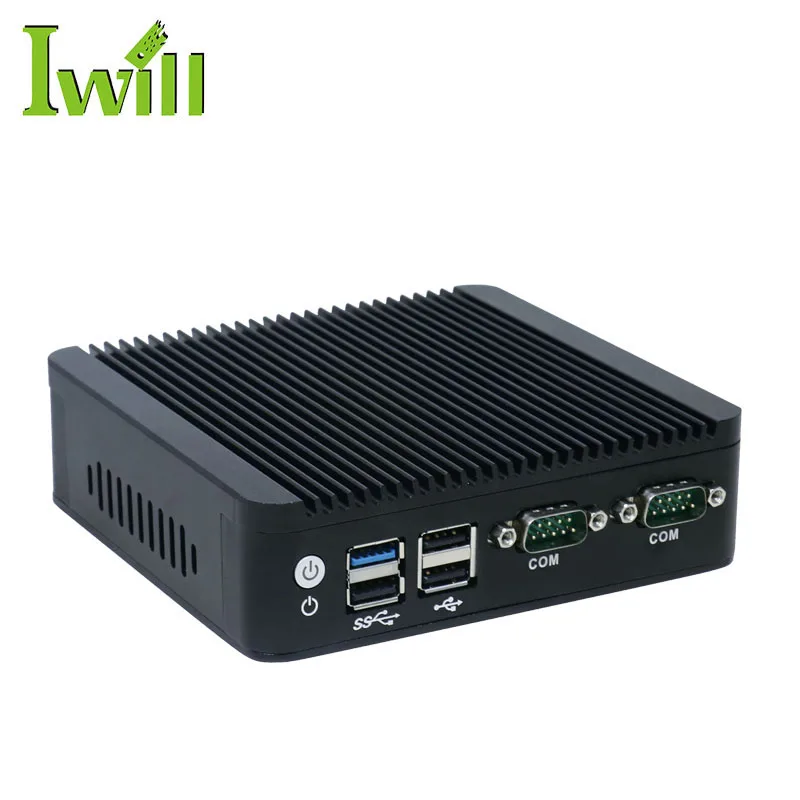 Cheap J1900 Mini Industrial Fanless PC with Dual LAN, SSD Storage