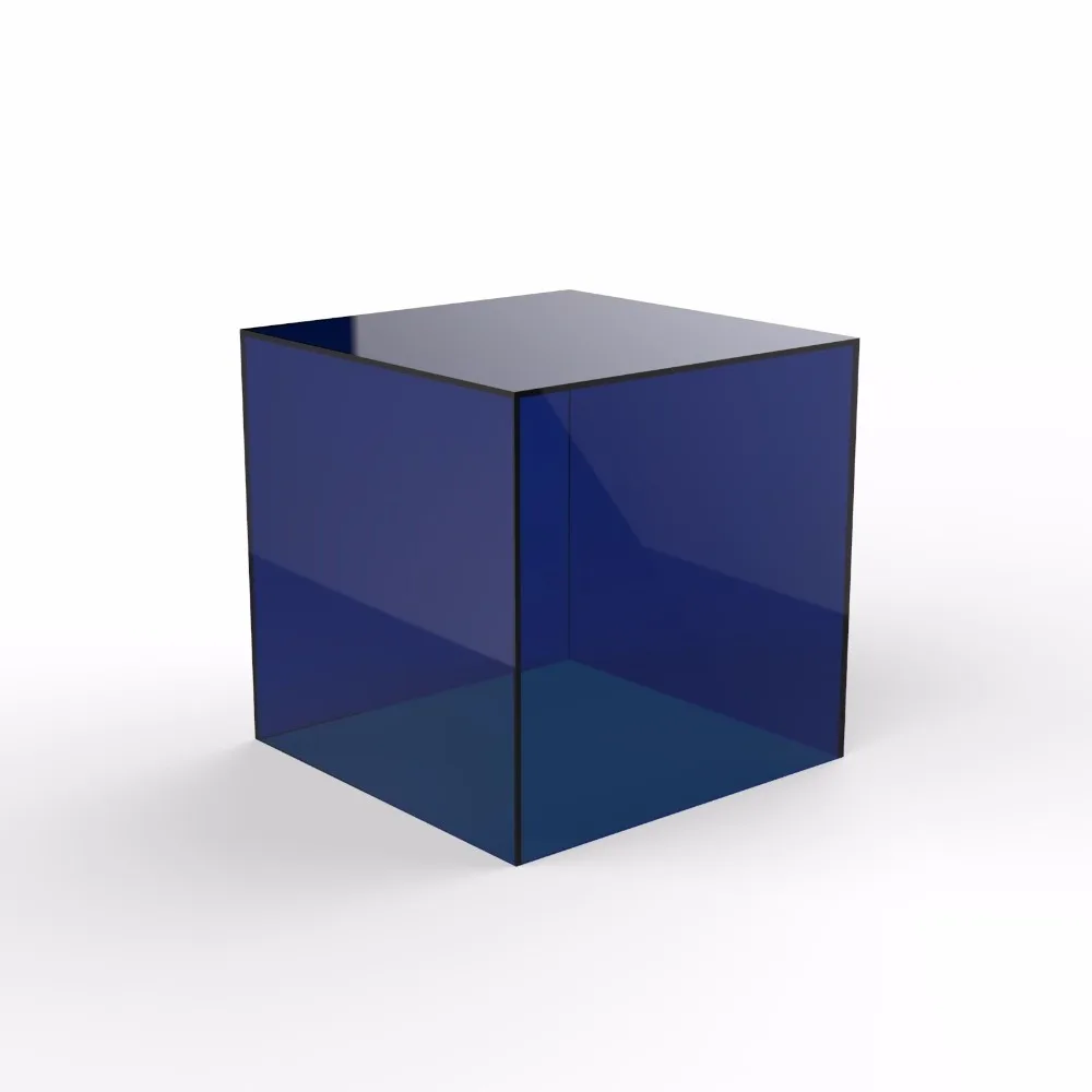 Colored Acrylic Cube Riser Perspex Storage Cube Case Plexi Gift Box