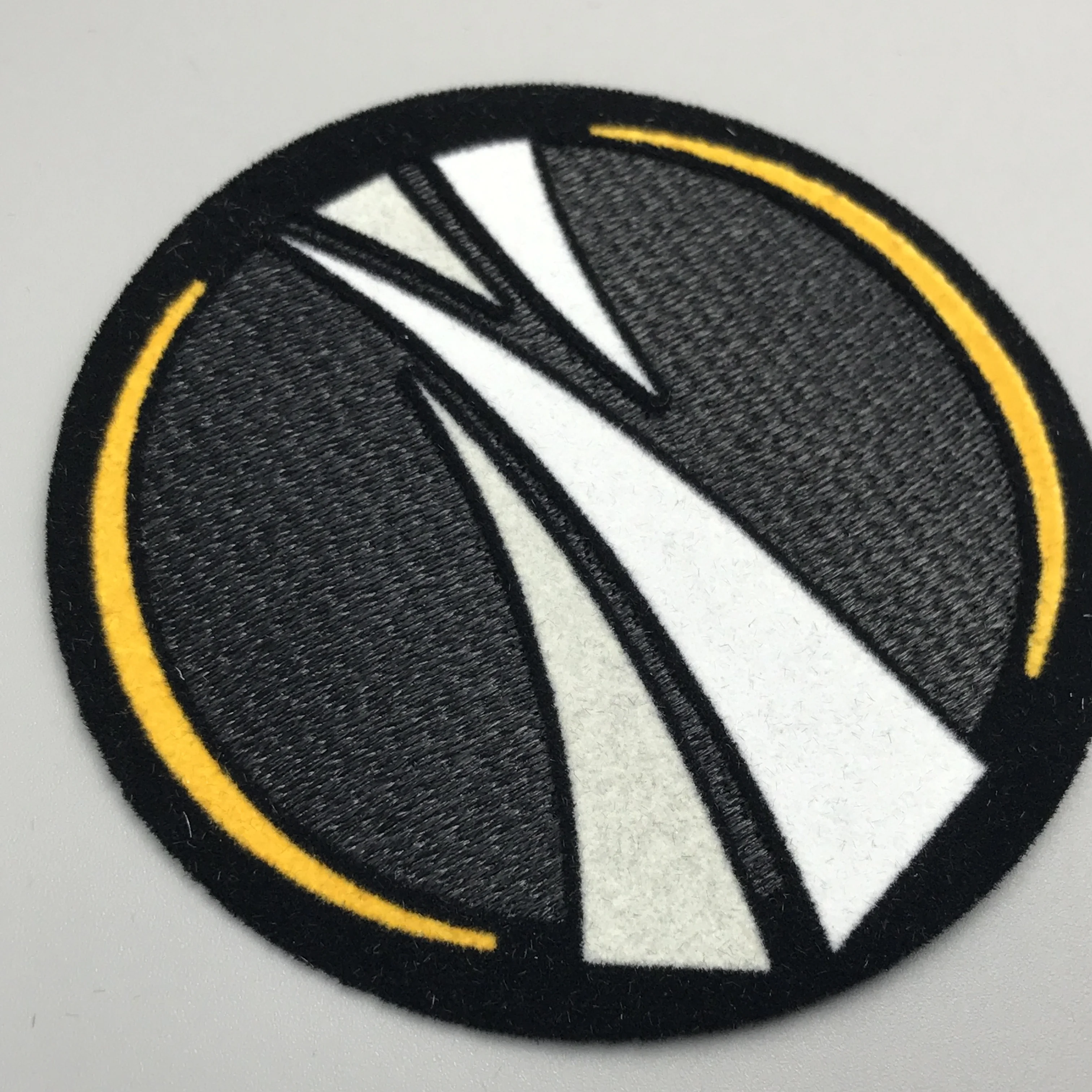 Design Custom 3D Football Sport Club Name Logo Heat Transfer Flocking Badges and Patches for Jacket