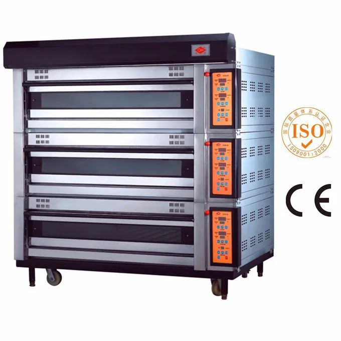 New Design European Standard 3 Deck 12 Trays Industrial Gas Oven for Bread Bakery