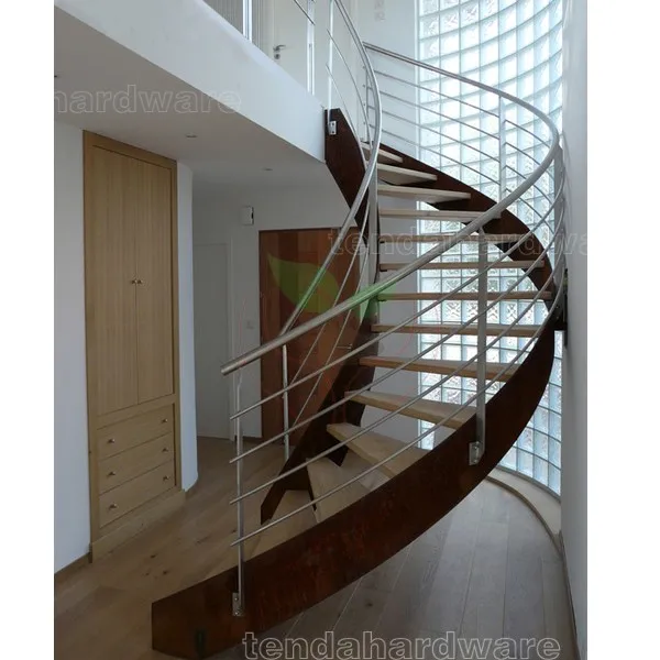 Save Space Circular Staircases/tempered Glass Round Ladder
