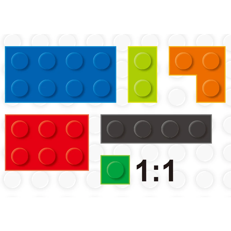 500 Pieces Plastic Classical Multi Color Bulk Building Bricks, Construction Bricks Block Toy Compatible with All Major Brands