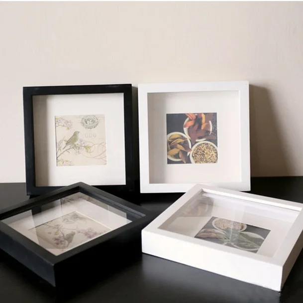 Wholesale Shadow Box Frames with Glass or Plexiglass and Deep Box Frame 6x6 6x8 8x8