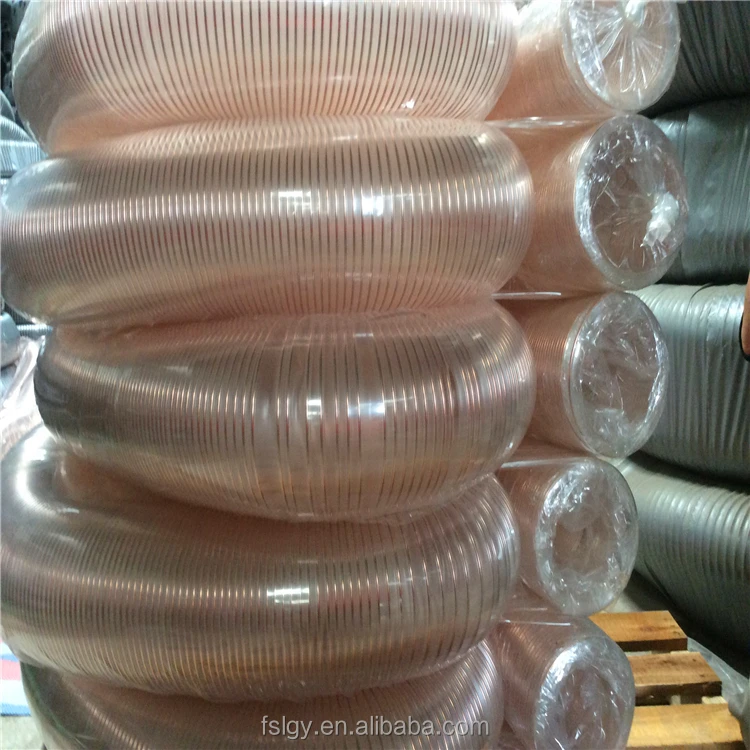 Woodworking PU Soft Steel Wire Reinforced Hose Suction