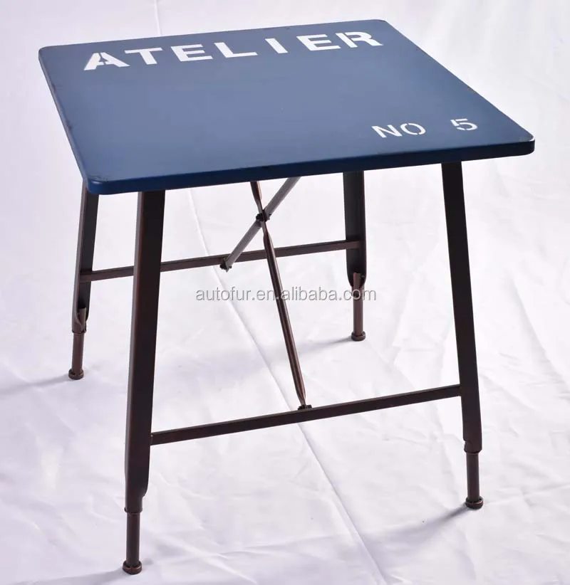 
Промышленный винтажный дизайн металлический квадратный угловой обеденный стол журнальный столик 