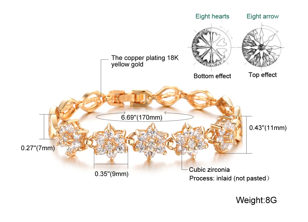 Fancy Gold Hand Chain Design for Girls Charm Bracelet for Woman Jewelry