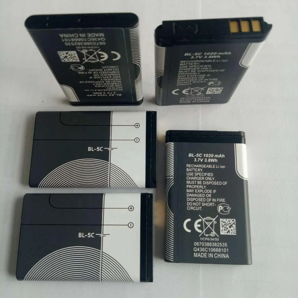 Hot sale bl-5c li-ion battery 3.7v 1000mah for mobile phone battery