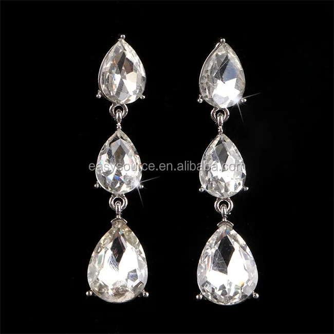 Buy Trendy Retail Fashion Zirconia Bridal Earrings Crystal Drop Hook Earrings  Wedding Jewelry at Amazon.in