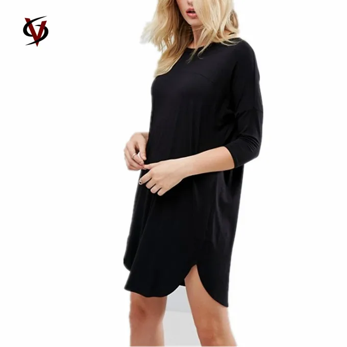 oversized long sleeve t shirt dress