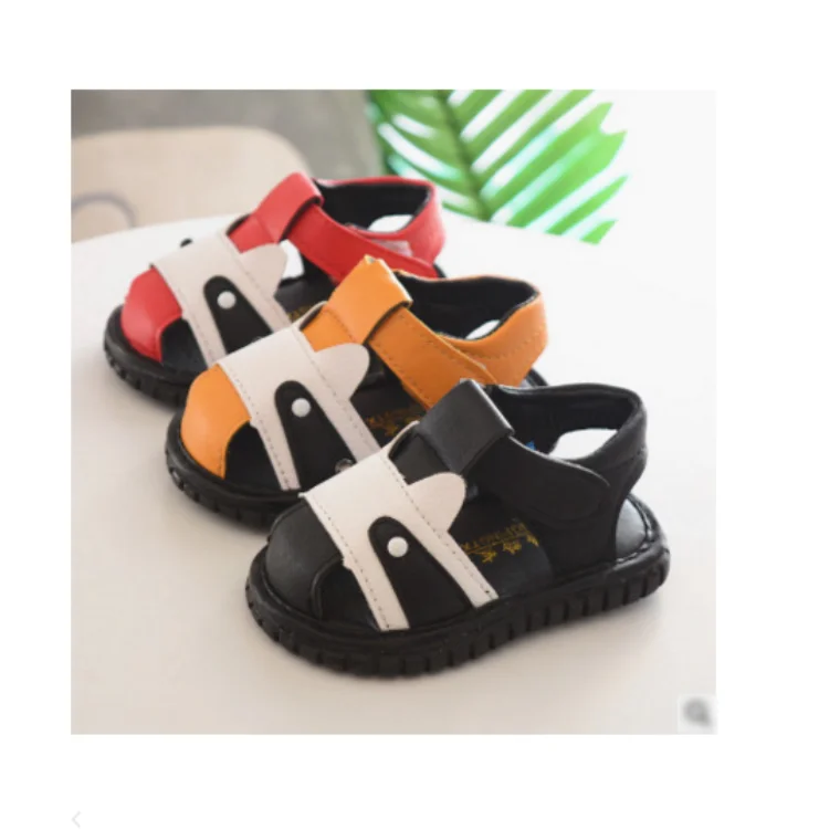 
 Летние Новые сандалии для мальчиков с вырезами детская повседневная обувь детские сандалии с мягкой подошвой  