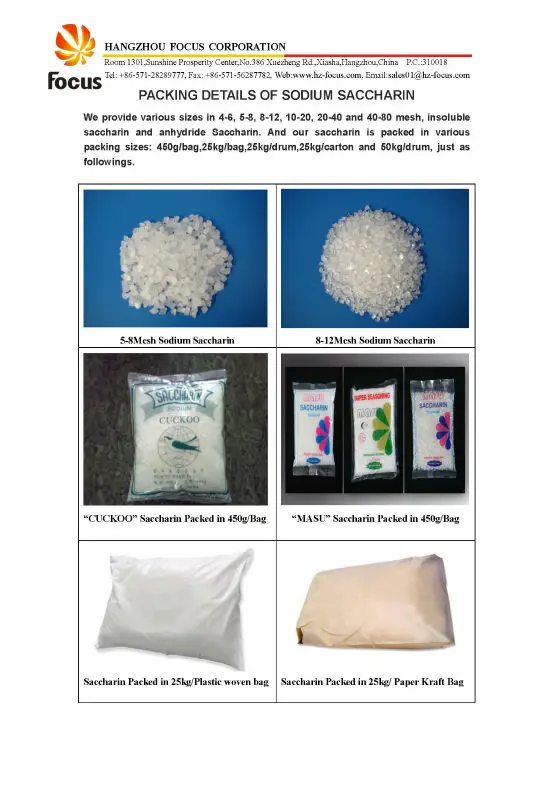 Food Sweetener Sodium Saccharin 812 Mesh Soluble Saccharin 128449 Buy Soluble Saccharin