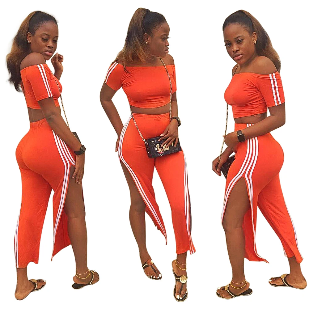 Women Fashion Casual Orange Crop Top 