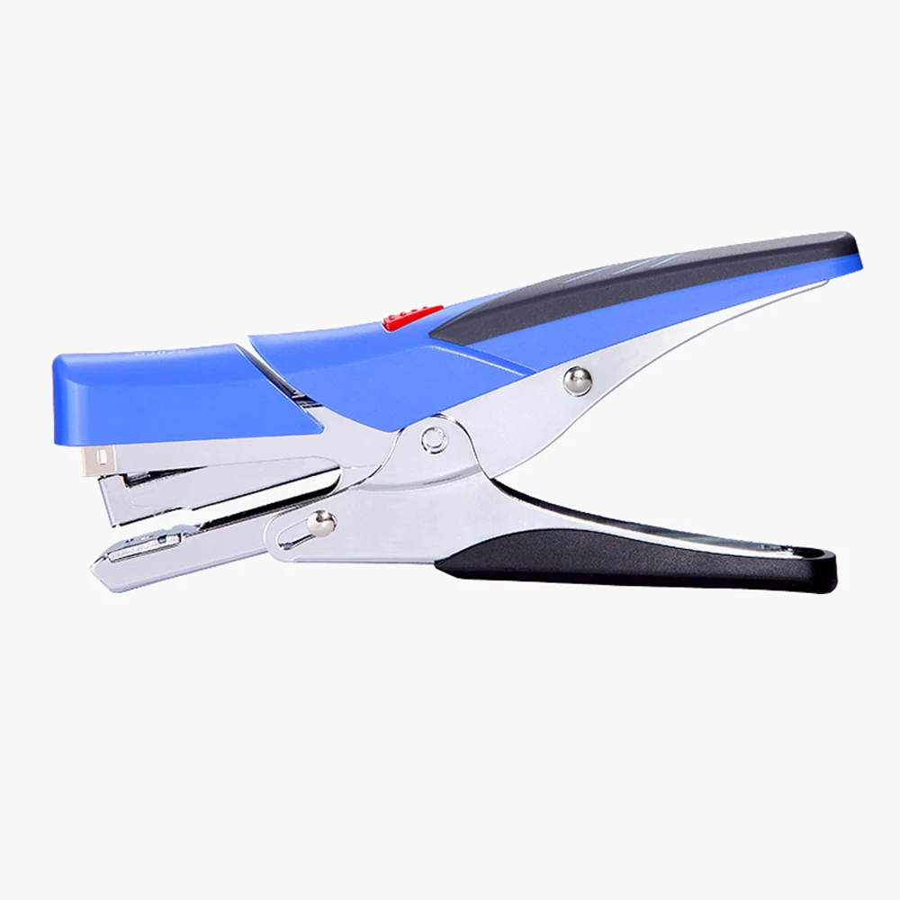 Comix Durable Metal Surface Quick Load Blue Gray Plier Stapler