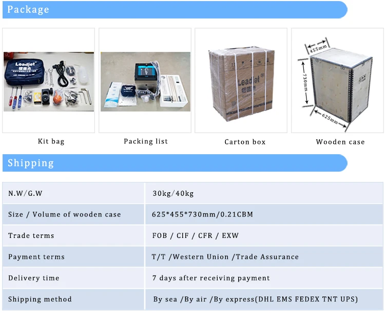Single Color Wood Batch Number Coder and Leadjet V150 Continuous Inkjet Printer