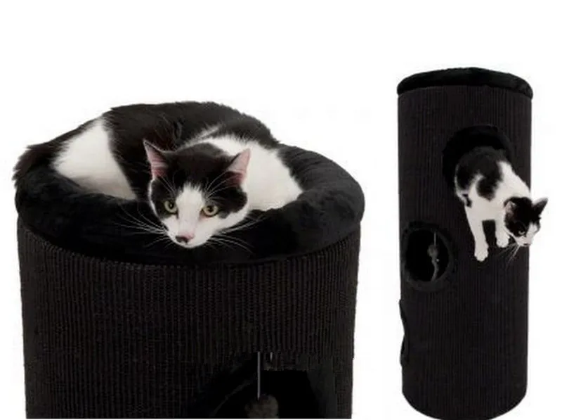 Cat Scratching Barrel Tree Post Bed House Scratcher Activity Toy