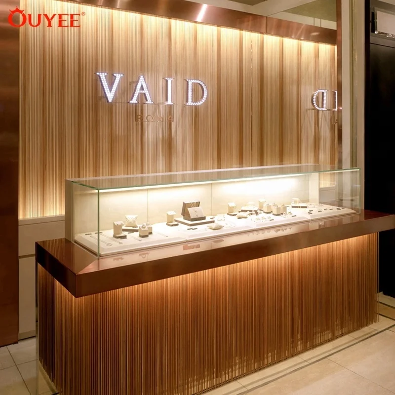 Multifunctional Shop Interior Fit Out Display Jewellery Shop Counter Designs for Jewelry Showroom