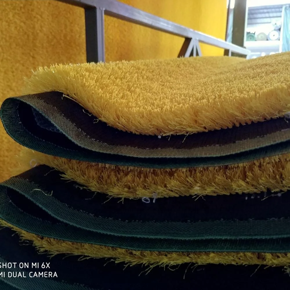 Хорошее качество искусственной травы пряжа с резиновой подложкой