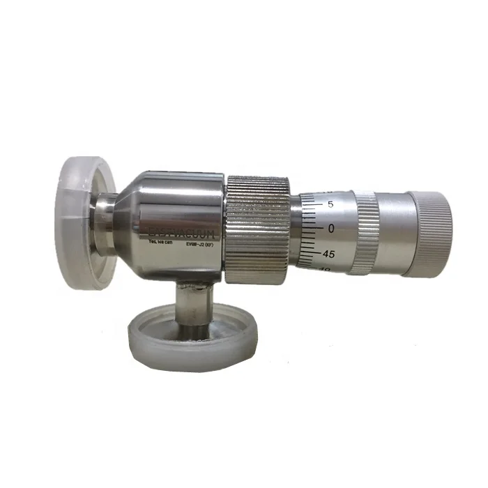 Manual Operation Small EVGW-J2(KF) HV Fine Tuning Vacuum Angle Valve Stainless Steel Valve